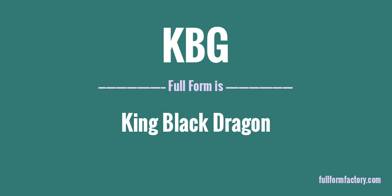 kbg-full-form