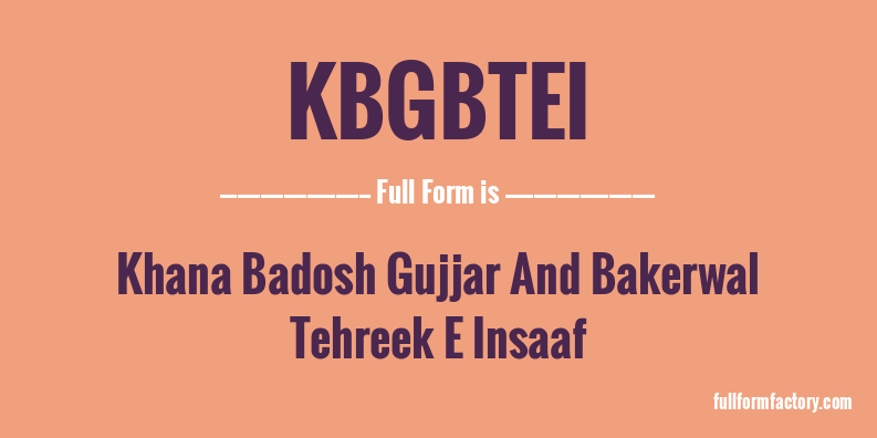 kbgbtei-full-form
