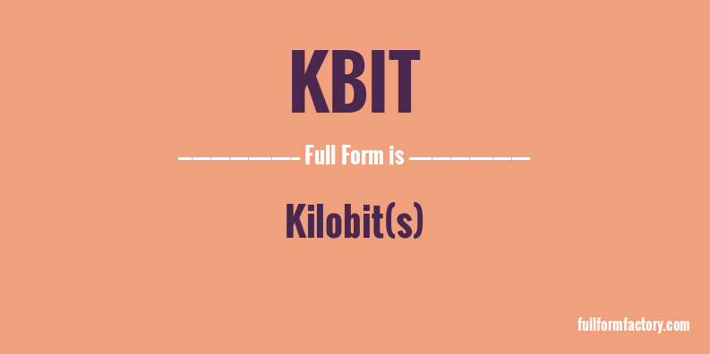 kbit-full-form