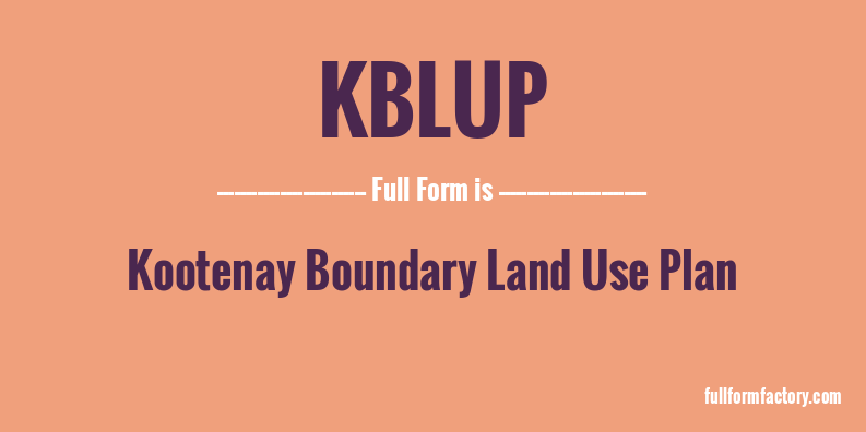 kblup-full-form