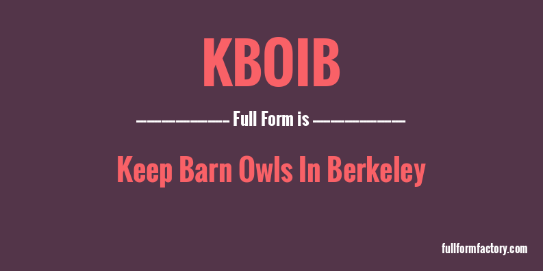 kboib-full-form