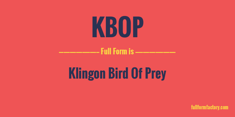 kbop-full-form
