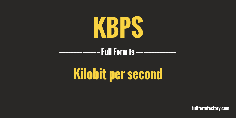 kbps-full-form