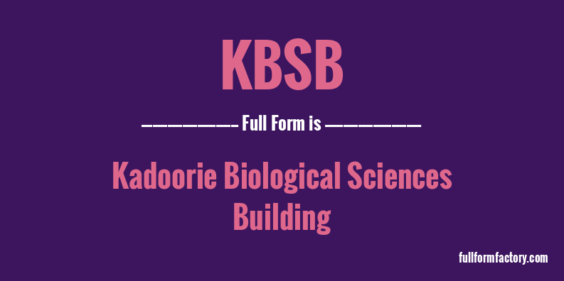 kbsb-full-form