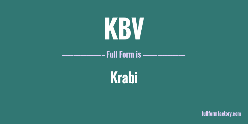 kbv-full-form