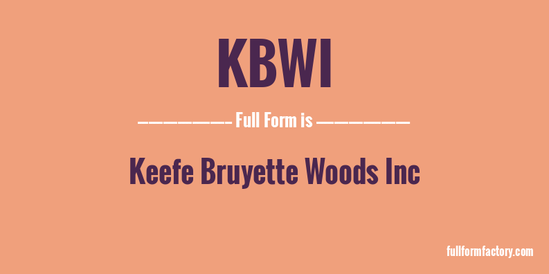 kbwi-full-form