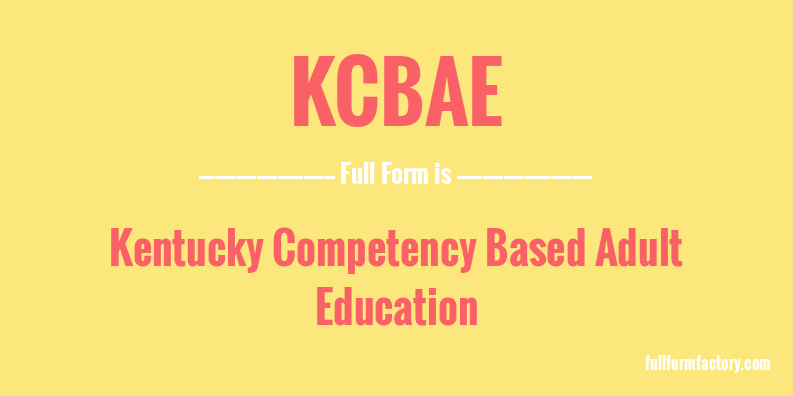 kcbae-full-form