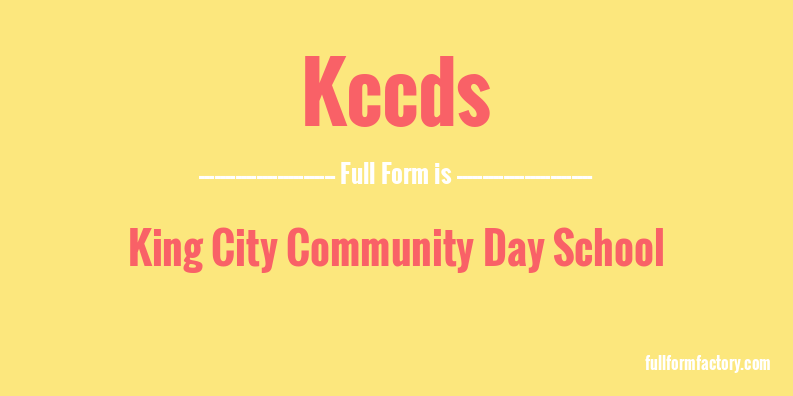 kccds-full-form