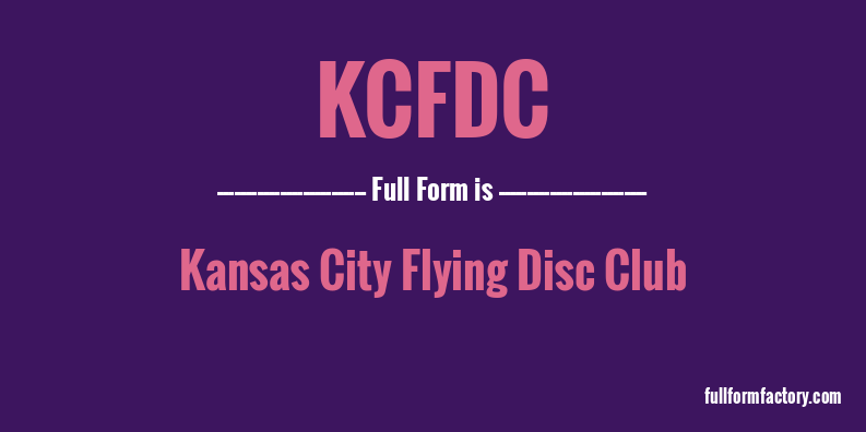 kcfdc-full-form