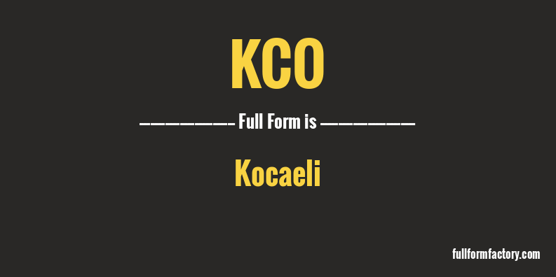 kco-full-form