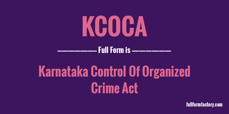 kcoca-full-form