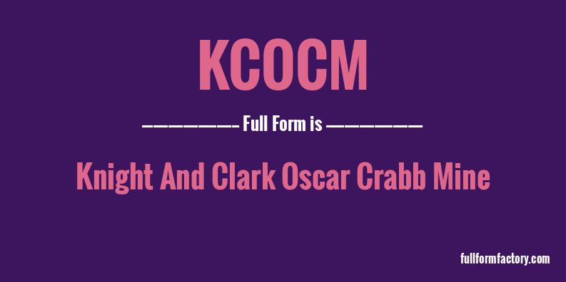 kcocm-full-form