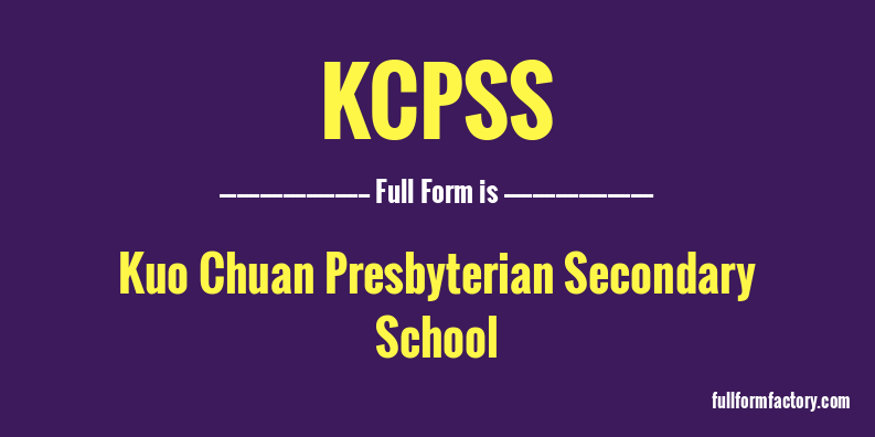 kcpss-full-form