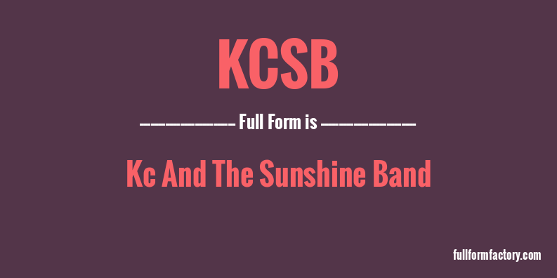 kcsb-full-form