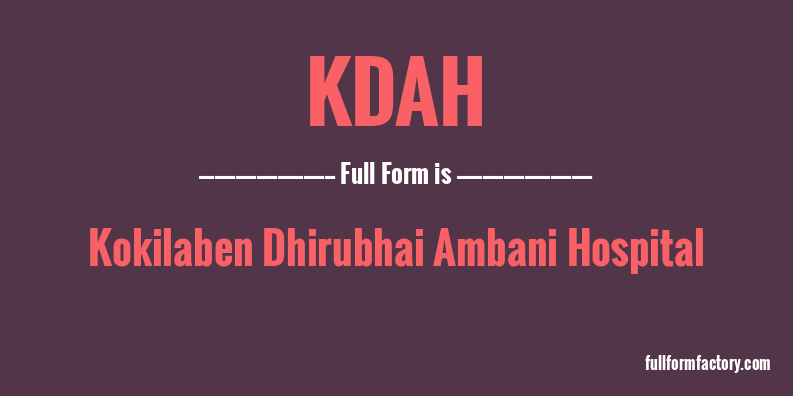 kdah-full-form