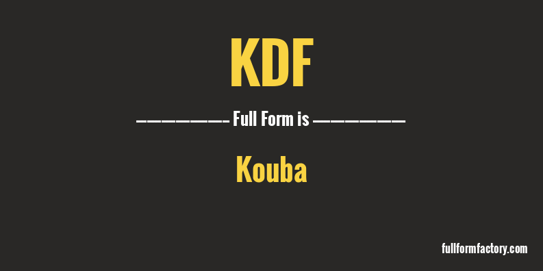 kdf-full-form