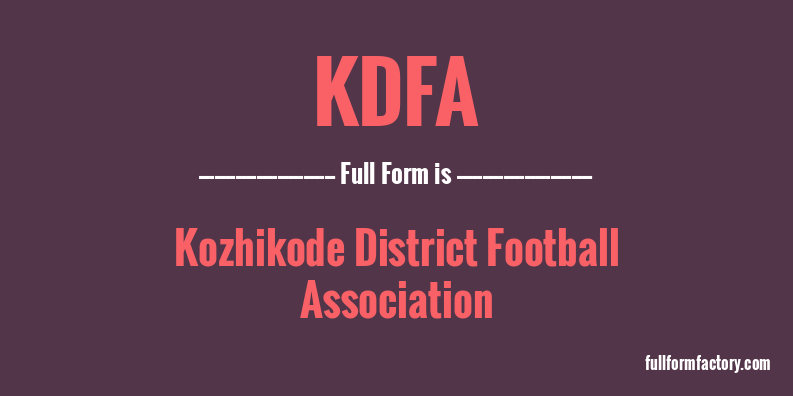 kdfa-full-form