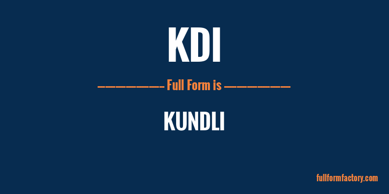 kdi-full-form