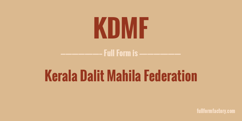 kdmf-full-form