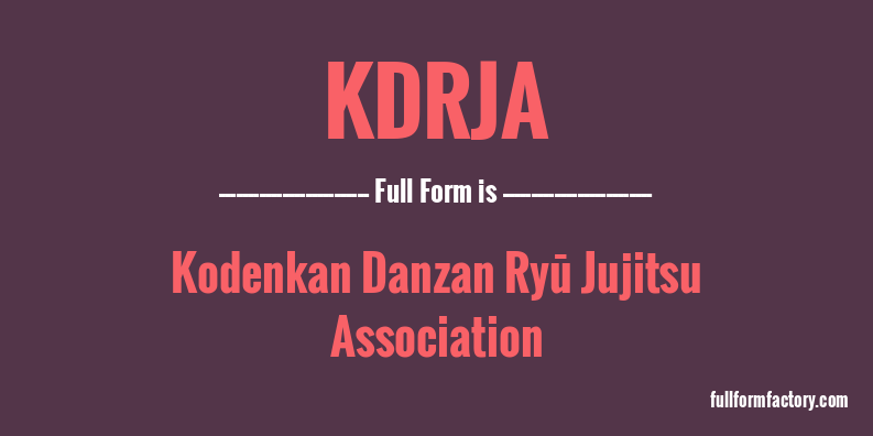 kdrja-full-form