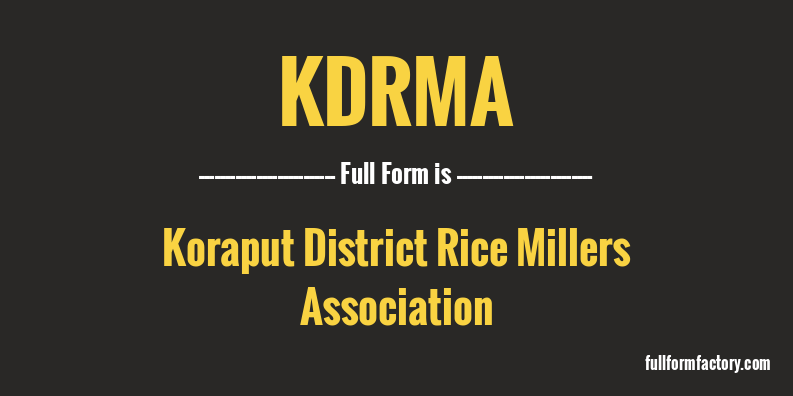 kdrma-full-form