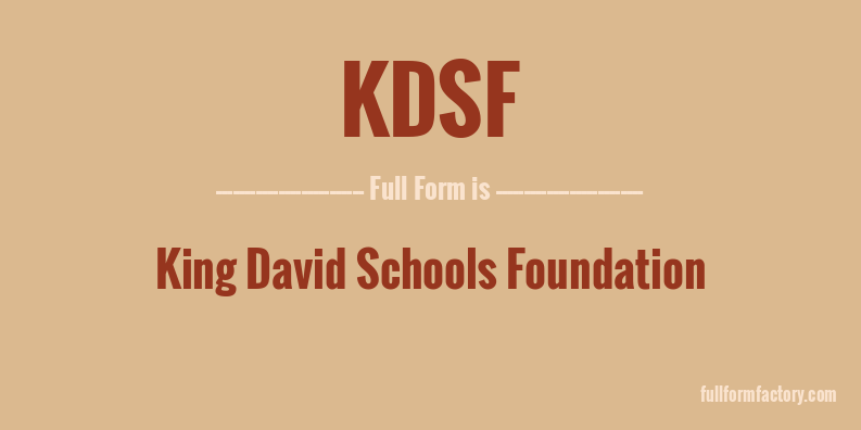 kdsf-full-form