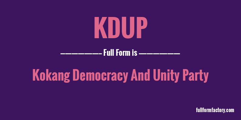 kdup-full-form