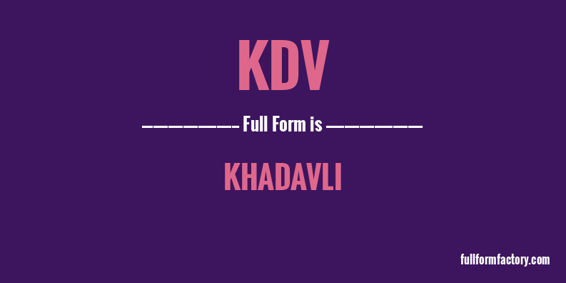 kdv-full-form
