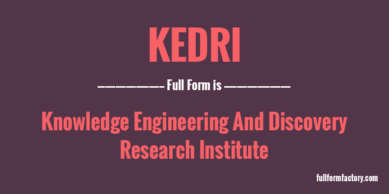 kedri-full-form