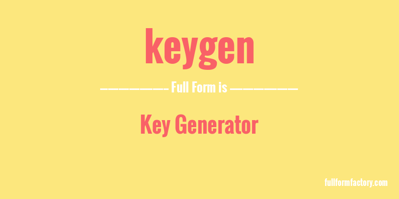 keygen-full-form