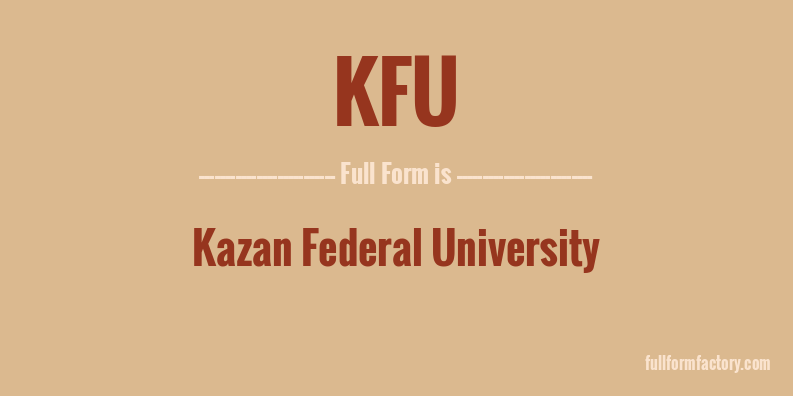kfu-full-form