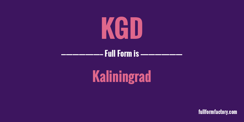 kgd-full-form