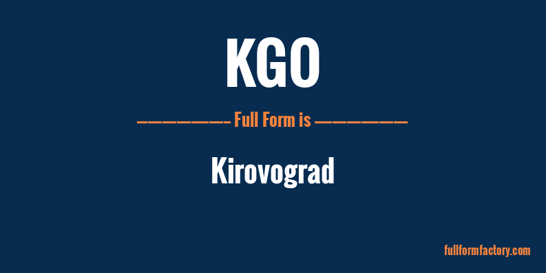 kgo-full-form