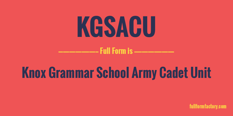 kgsacu-full-form