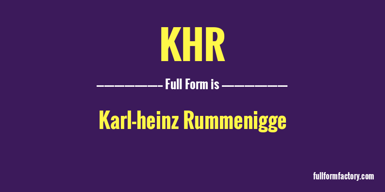 khr-full-form