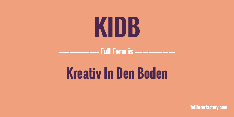 kidb-full-form