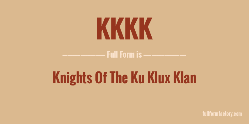 kkkk-full-form