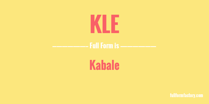 kle-full-form