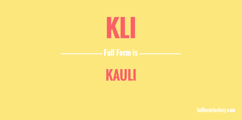 kli-full-form