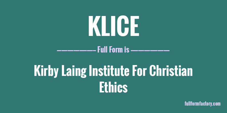 klice-full-form