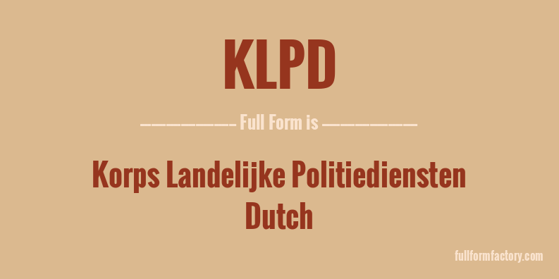 klpd-full-form