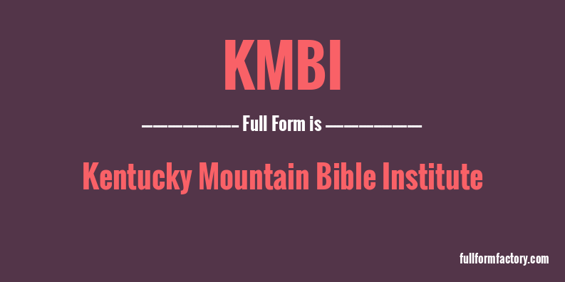 kmbi-full-form
