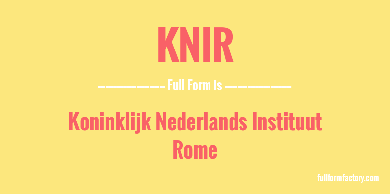 knir-full-form