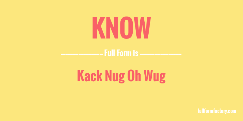 know-full-form