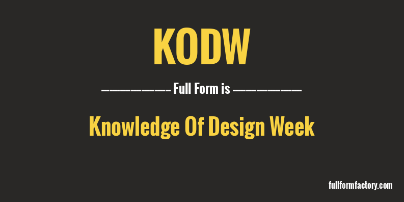 kodw-full-form
