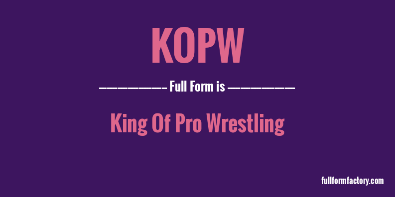 kopw-full-form