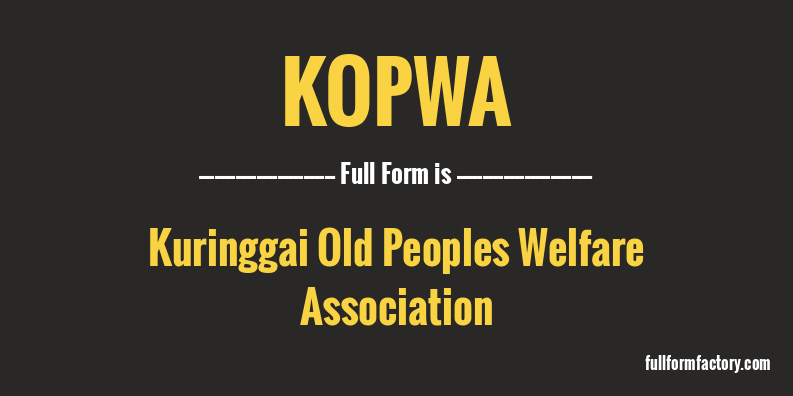 kopwa-full-form
