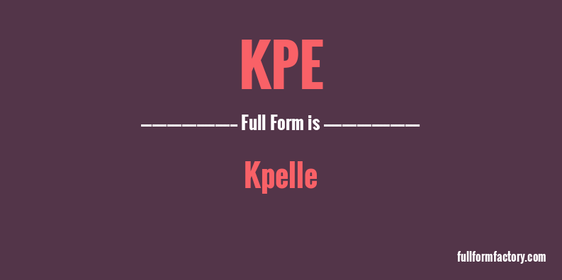 kpe-full-form