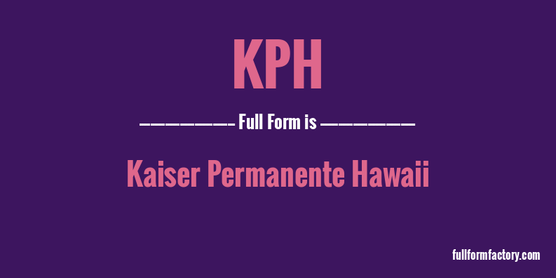 kph-full-form
