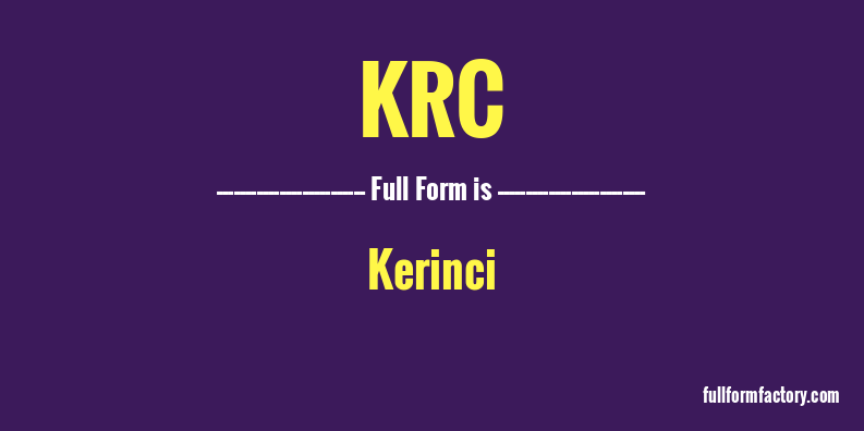 krc-full-form